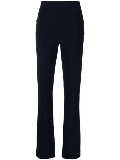 Norma Kamali High-rise Flared Trousers In Black