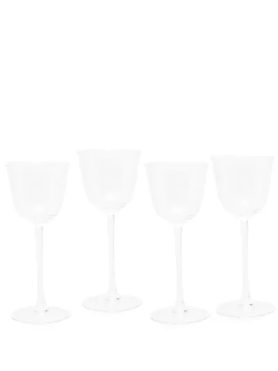 Ann Deumelemeester X Serax Grace Red Wine Glasses (set Of 4) In White