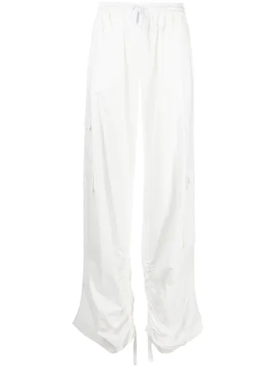 Rotate Birger Christensen Wide-leg Cargo Trousers In White