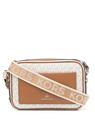 Michael Michael Kors Maeve Monogram-print Crossbody Bag In Neutrals