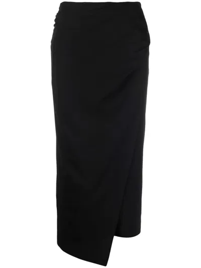 Wolford Black Origami Draped Wrap Skirt