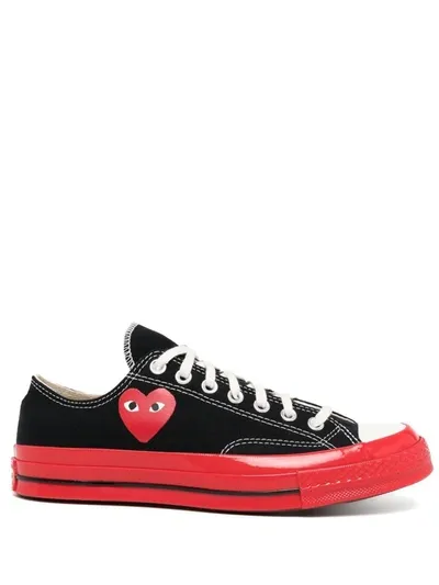 Comme Des Garçons Converse Comme Des Garçons Play X Converse Converse Low Heart Shoes In Black