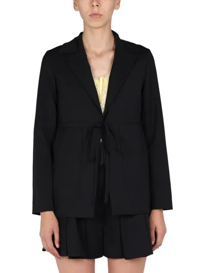 Patou Tied Detail V In Black