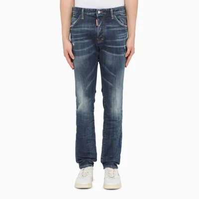 Dsquared2 Navy Blue Wash Slim Jeans