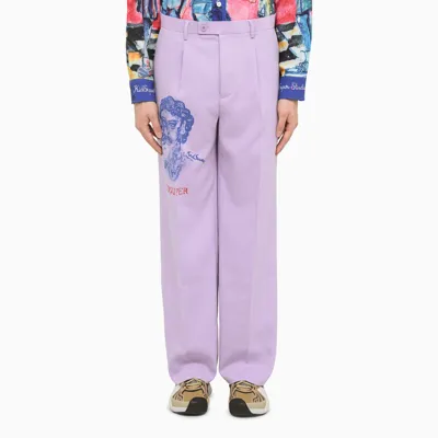 Kidsuper Studio Lavender Portrait Trousers In Polyester In Pink