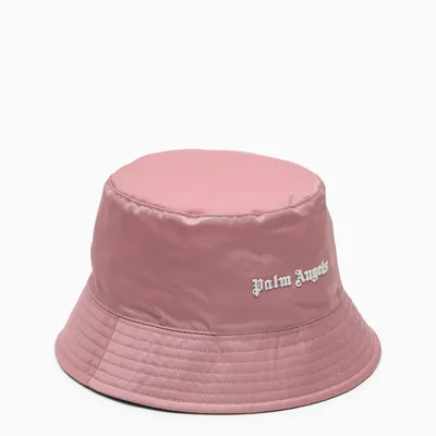 Palm Angels Pink Logo-print Bucket Hat