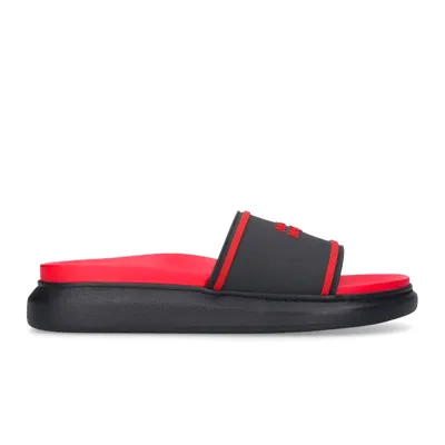 Alexander Mcqueen Logo Slides In Black