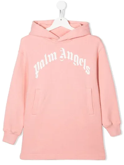 Palm Angels Kids Pink Classic Logo Hoodie Dress