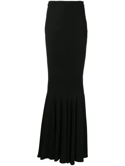 Zuhair Murad Stretch-jersey Long Mermaid Skirt In Schwarz