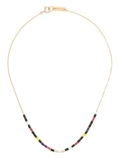 Isabel Marant Resin Bead Detail Necklace In Gold