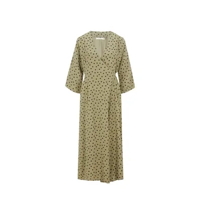 Gestuz Polka Dot Wrap Dress