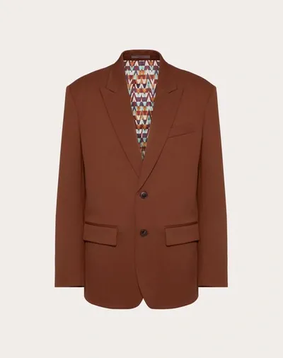 Valentino Jacket With Optical Lining In Brown