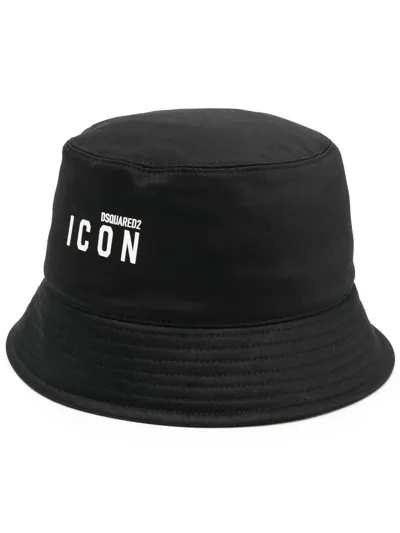 Dsquared2 Cappello Bucket Be Icon In Schwarz