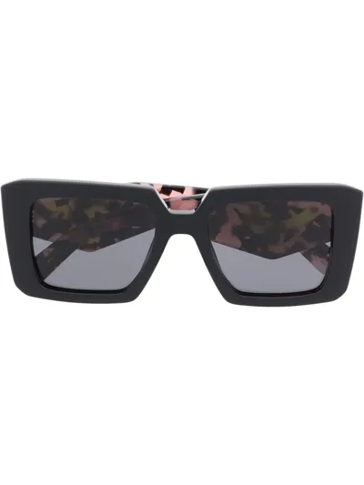 Prada Symbole Oversized Square-frame Sunglasses In Black