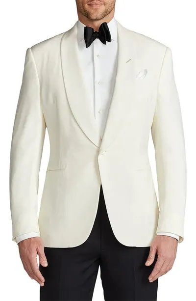 Ralph Lauren Purple Label Gregory Single-breasted Regular-fit Wool Blazer In Cream