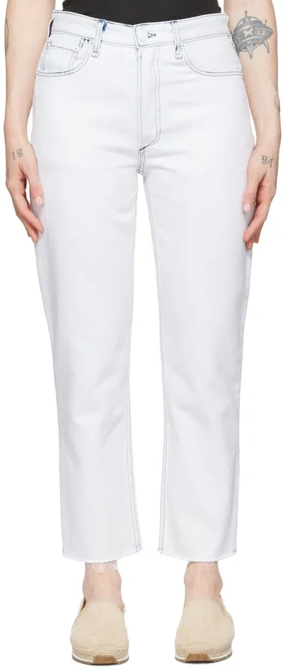 Rag & Bone White Nina Jeans In Half Moon