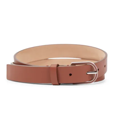 Loro Piana Leather Belt In Kummel Lp