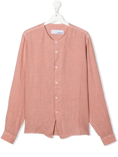 Costumein Babies' Teen Long-sleeve Linen Shirt In Rosa