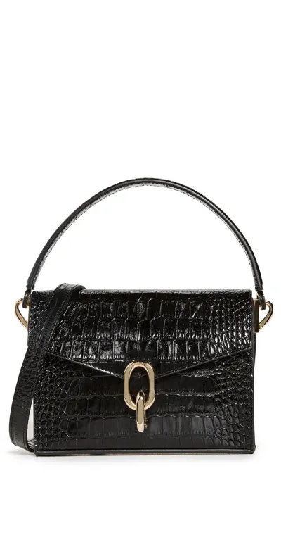 Anine Bing Mini Colette Bag In Black Embossed