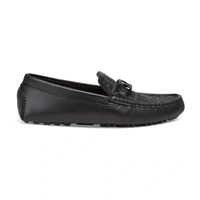 Fendi Leather Loafers In Noir