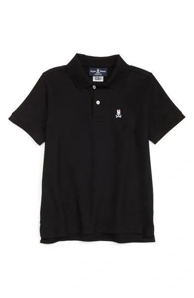 Psycho Bunny Boys' Classic Polo Shirt - Little Kid, Big Kid In Black