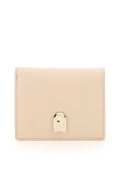 Furla 1927 Logo Plaque Bi In Beige