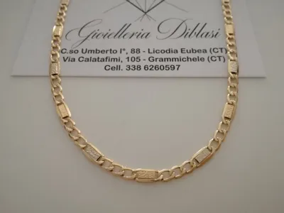 Pre-owned Gold Halskette Herren Damen 18 Karat 750% Massiv Choker Kette Bicolor Gelb Weiss