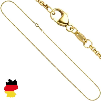 Pre-owned Echtschmuck 1,4 Mm Anhängerkette 585 Echt Gold 14 Karat Gelbgold 40 Cm Halskette Neu