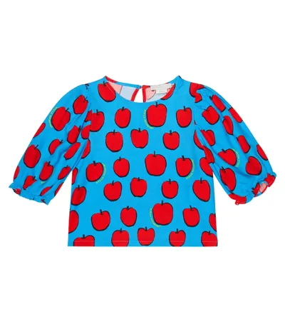 Stella Mccartney Kids' Printed Top In Blue/rosso