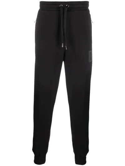 Dolce & Gabbana Logo-embroidered Track Pants In Black