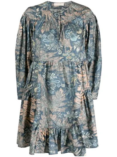 Ulla Johnson Leiko Floral-print Mini Dress In Waimea