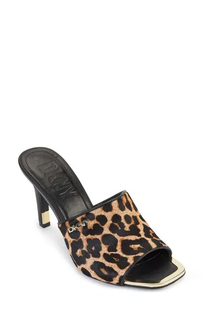 Dkny Bronx Genuine Calf Hair Sandal In Leopard