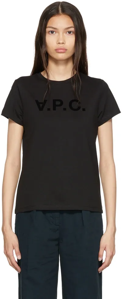 Apc Logo-print Short Sleeve T-shirt In Black