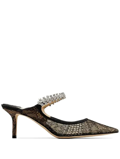 Jimmy Choo Bing 65mm Lace Mules In Black