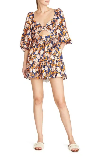 Amur Medina Mini Dress In Twilight Blue Floral