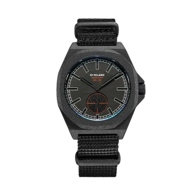 D1 Milano Watch Commando 38 Mm In Black/orange