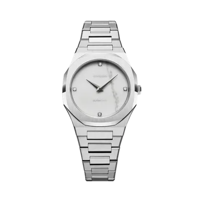 D1 Milano Watch Ultra Thin Bracelet 34 Mm In Grey/silver/white