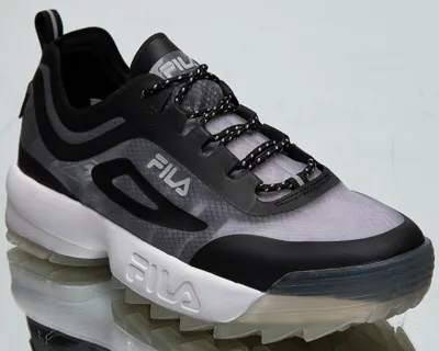 Pre-owned Fila Disruptor Run Herren Schwarz Grau Weiss Grob Daddy Lifestyle Turnschuhe