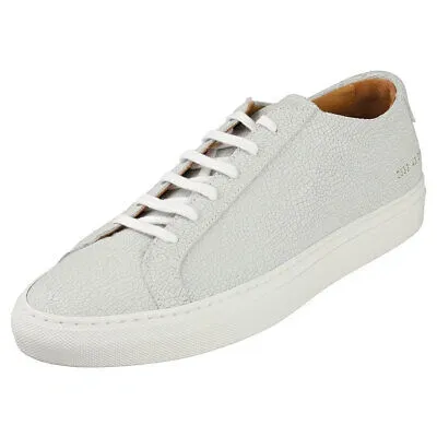 Pre-owned Common Projects Achilles Cracked Herren White Sneaker Mode