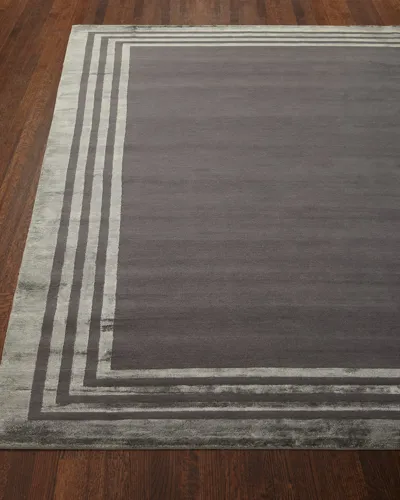 Ralph Lauren Ellington Border Rug, 8' X 10' In Platnium