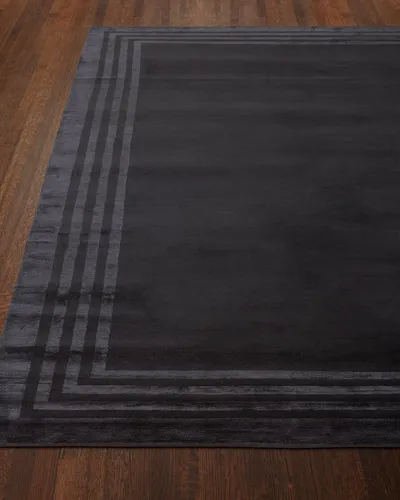 Ralph Lauren Ellington Border Rug, 8' X 10' In Onyx