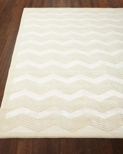 Ralph Lauren Monroe Chevron Rug, 10' X 14' In Champagne