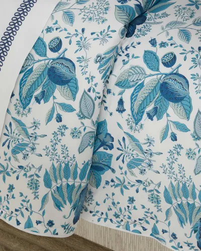 Matouk Pomegranate Full/queen Duvet In Prussian Blue