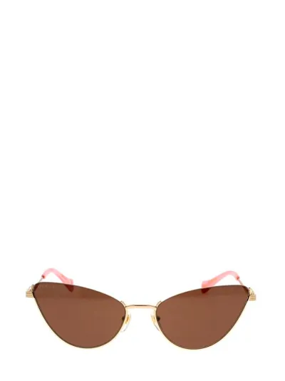 Gucci Eyewear Cat In Gold