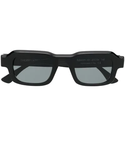 Thierry Lasry Flexxxy Rectangle-frame Sunglasses In Black