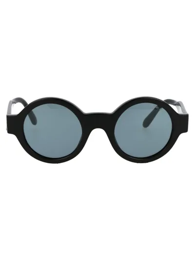 Giorgio Armani Round Frame Sunglasses In Black