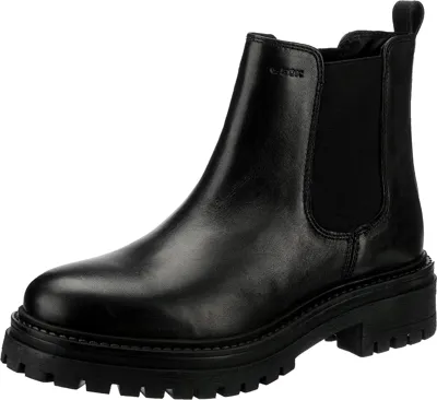 Pre-owned Geox Neu  D Iridea Chelsea Boots 20405580 Für Damen Schwarz