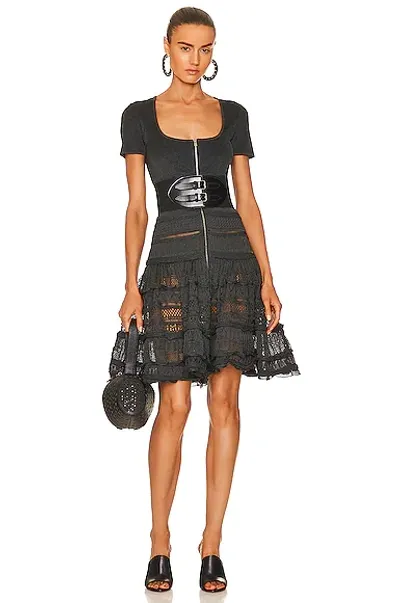 Alaïa Crinoline Dress In Anthracite