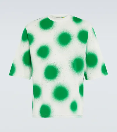 Moncler Genius 1 Moncler Jw Anderson Green Polka Dot Print White T-shirt