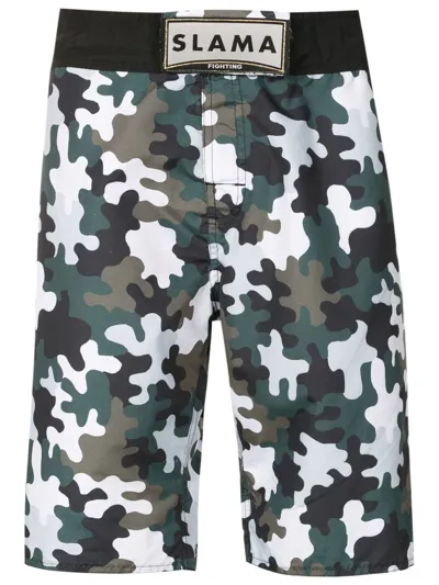 Amir Slama Camouflage-print Bermuda Shorts In Multicolour